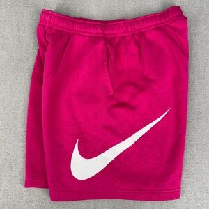 Nike Shorts Mens XL Hot Pink Sportswear Club Fleece Big Swoosh Cotton Stretch